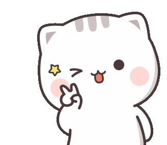 Happy cat with flowers sticker